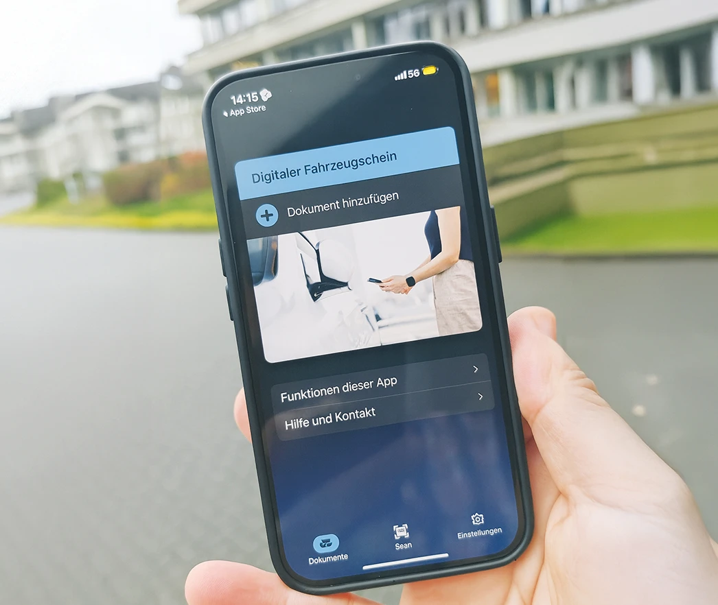Foto der App auf Handy