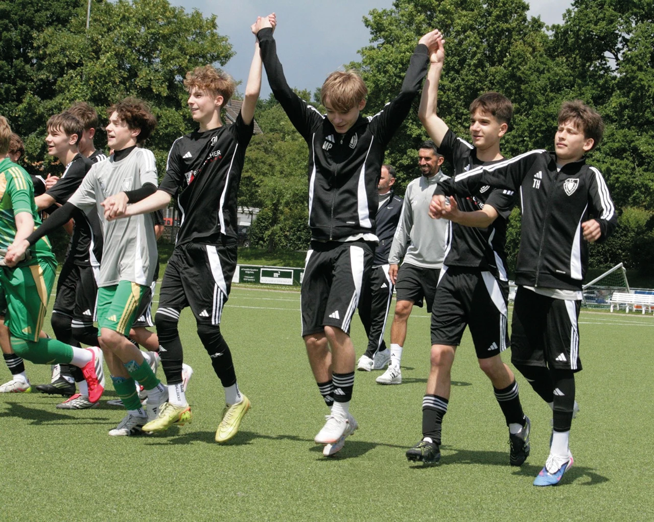Jubelnde Sportler