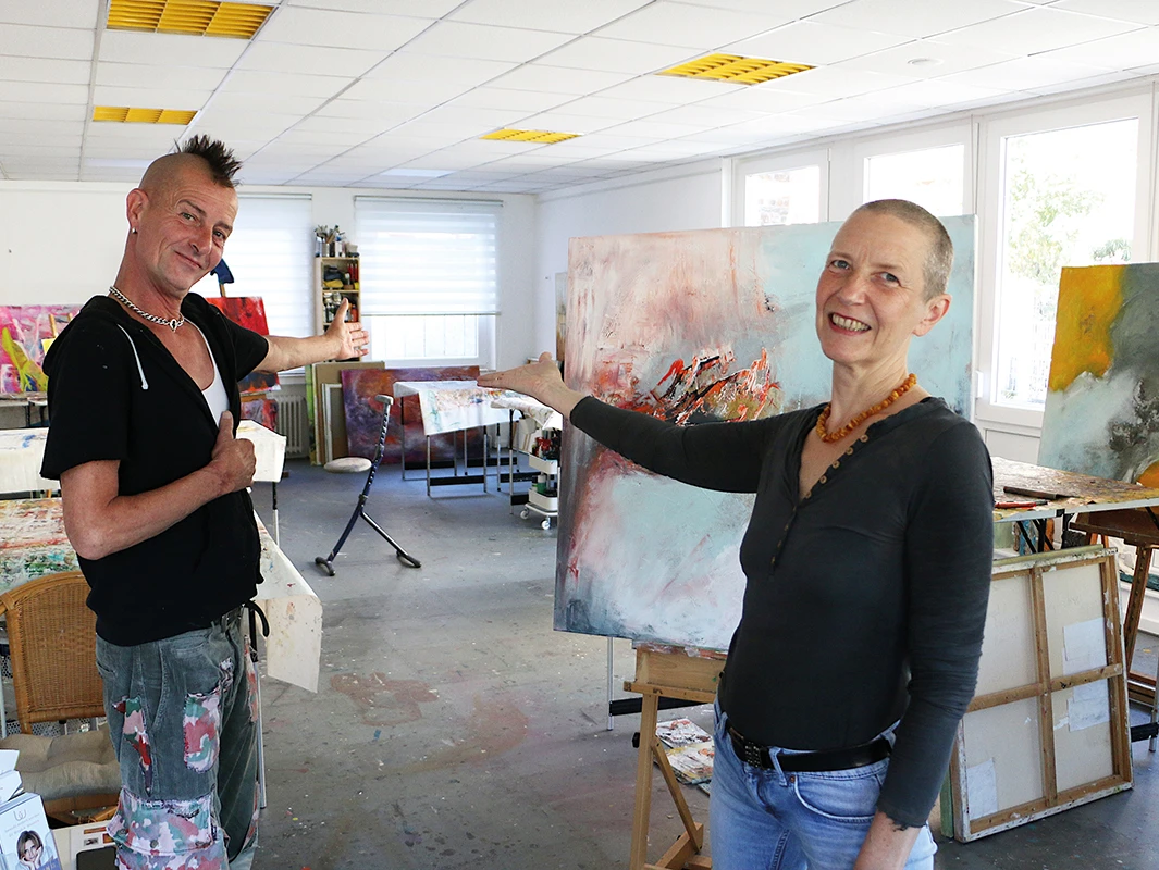 Doppelportrait im Atelier