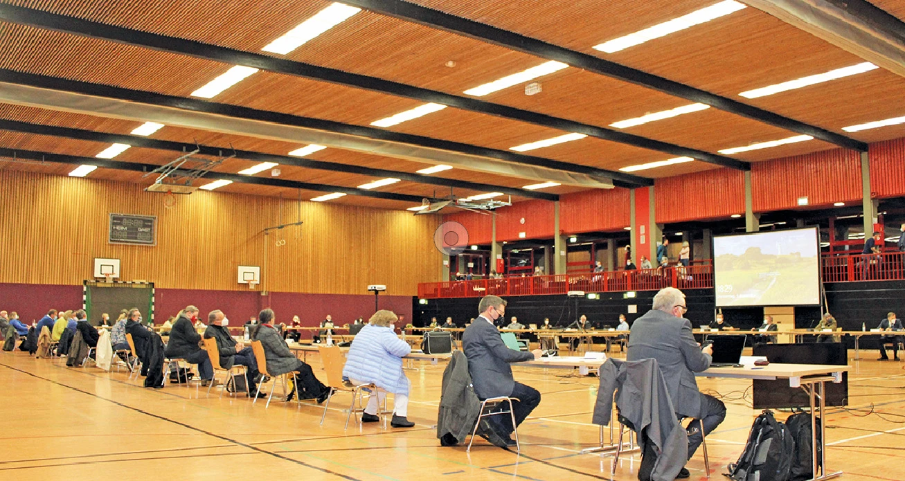 Ratssitzung unter Corona-Bedingungen