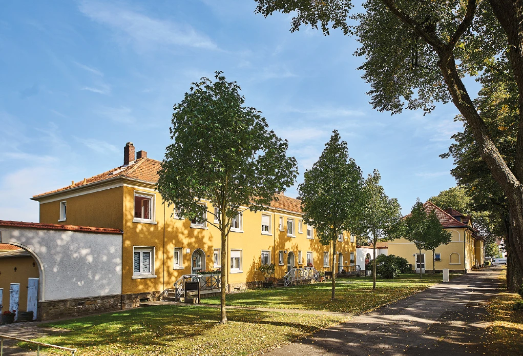 Denkmalgeschützte Siedung in der Rüdinghauser Straße.