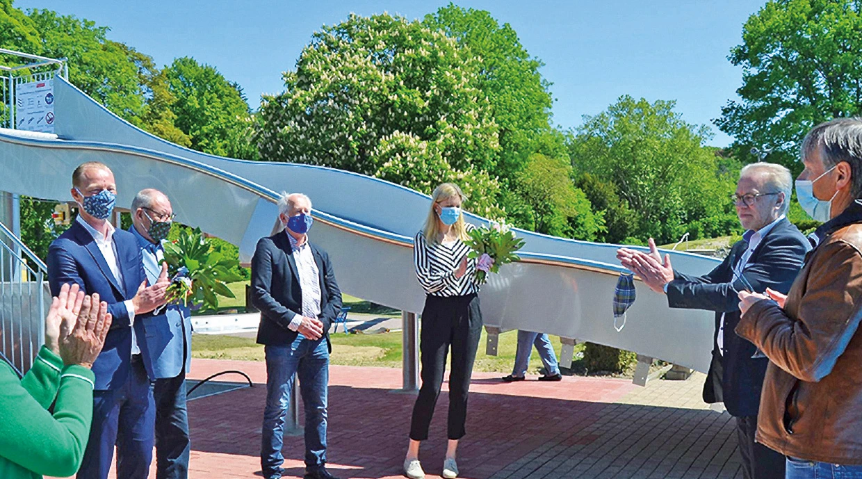 Einweihung Breitwellenrutsche