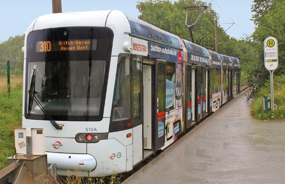 Straßenbahnlinie 310 am Endpunkt