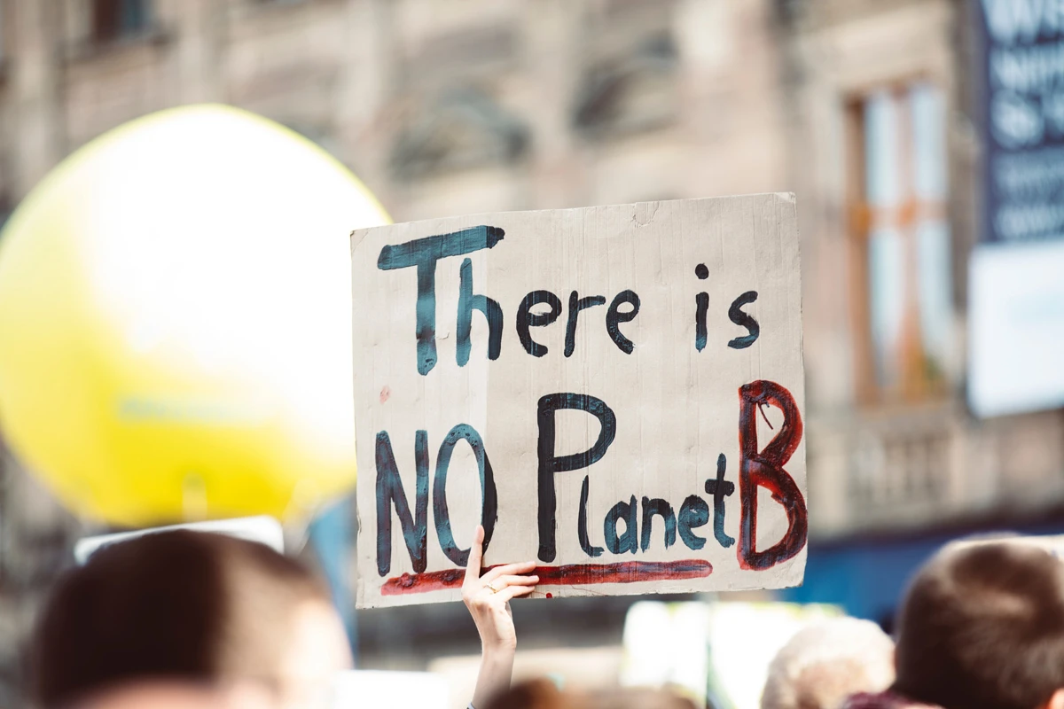Klimastreik Plakat, Symbolbild
