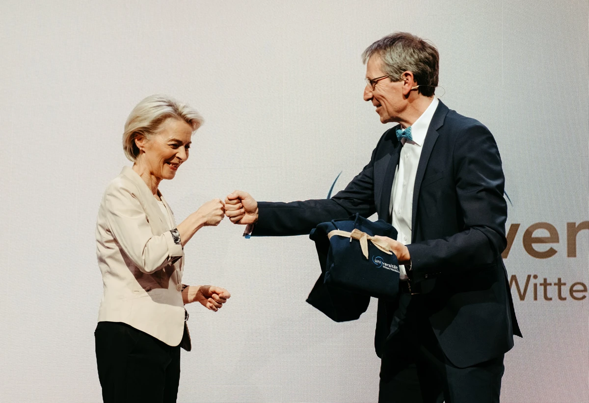Präsident Martin Butzlaff und Ursula von der Leyen