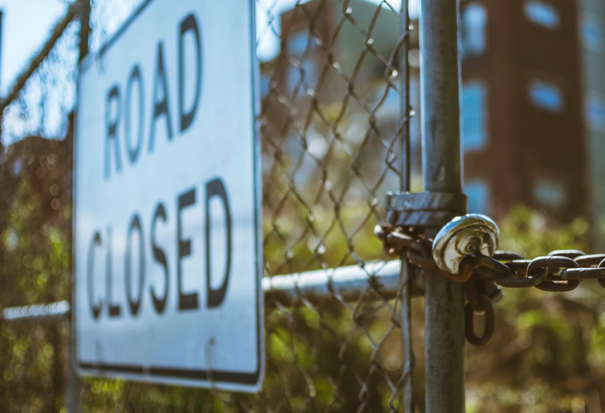Straße gesperrt
