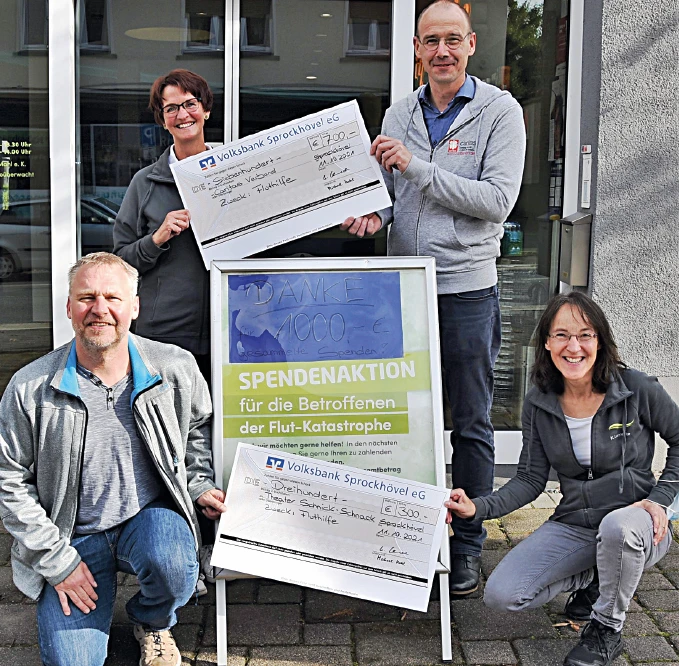 Spendenaktion für Flutopfer, Übergabe
