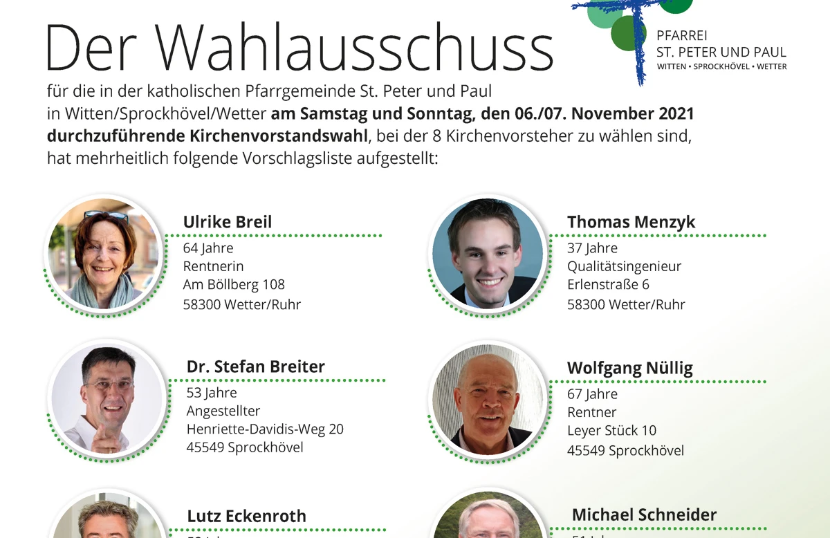 Wahlplakat Pfarrei