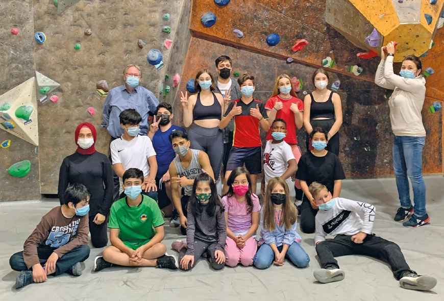 In der Kletterhalle Wupperwände