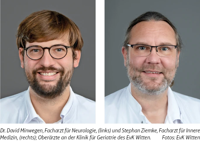 Dr. David Minwegen, Facharzt für Neurologie, und Stephan Ziemke, Facharzt für Innere Medizin,