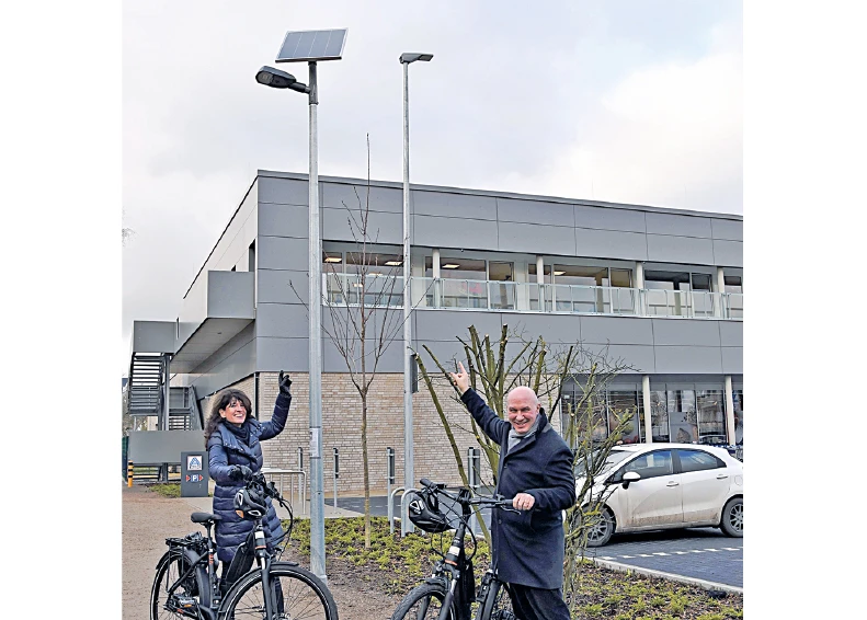 Solarleuchten an der Glückauf-Trasse