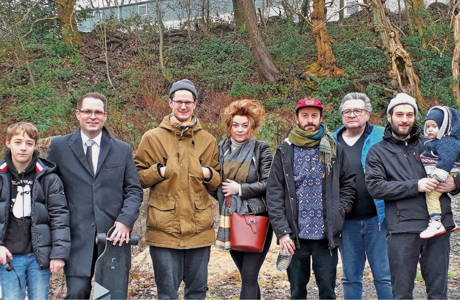 Team für den Skaterpark