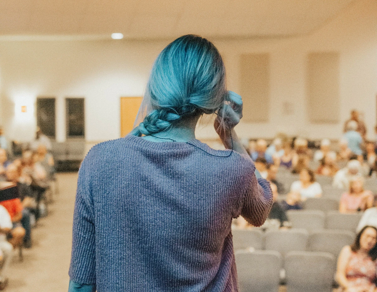 Symbolbild: Reden vor Leuten
