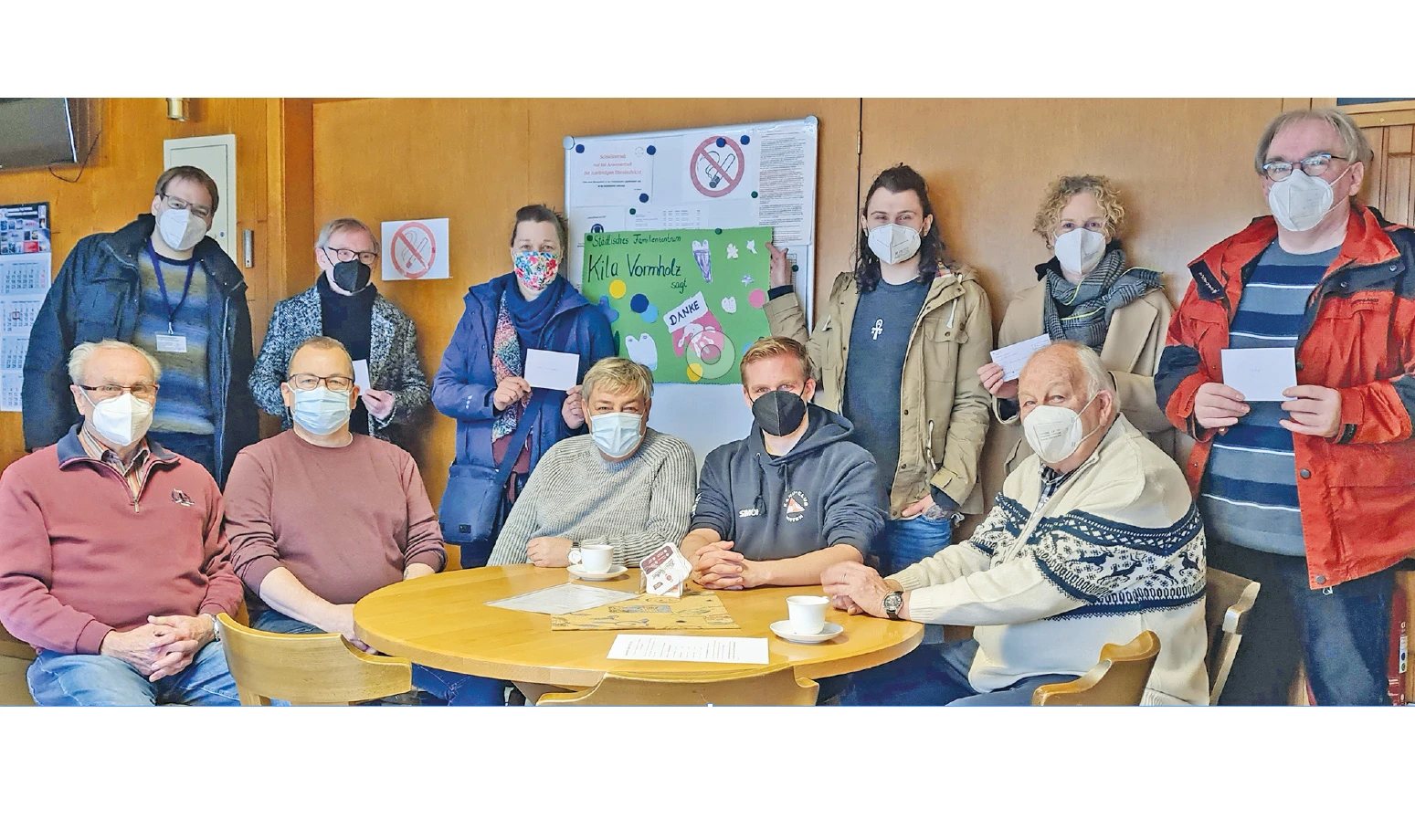 Eine Gesamtspende von 8.500 € verteilte der Glühweintreff Herbede an Kindergärten, der Wittener Tafel und dem Friedensdorf Oberhausen.