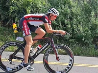 Conny Dauben auf dem Fahrrad