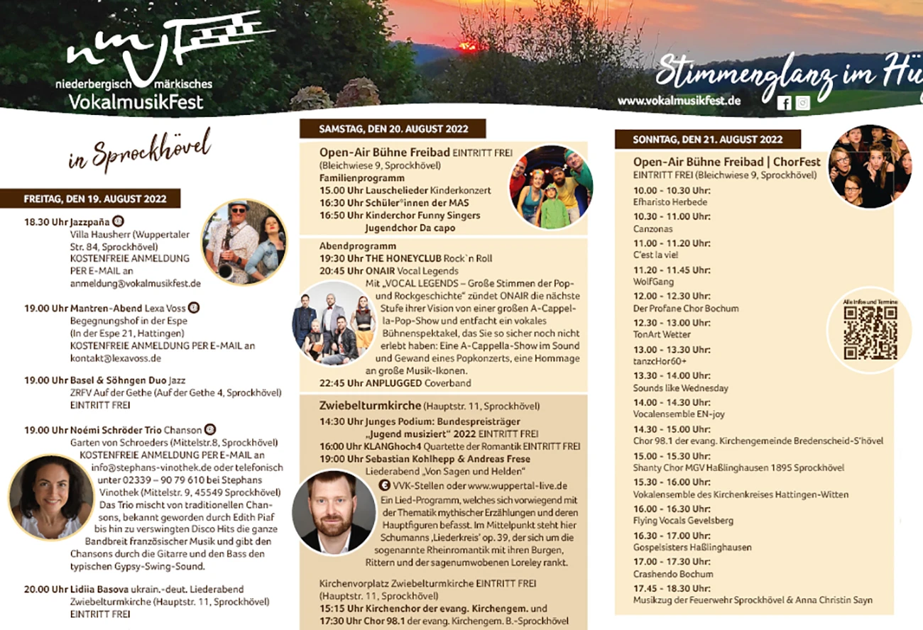 Vokalmusikfest-Programm