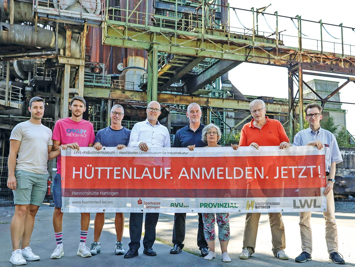 Sie machen Werbung für den Hüttenlauf