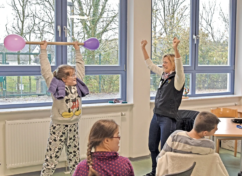 Theaterprobe in Förderschule