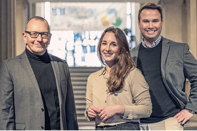 Dipl.-Ing. Claus Grünert, Clara Kretzmann und Dr. Christian Kretzmann