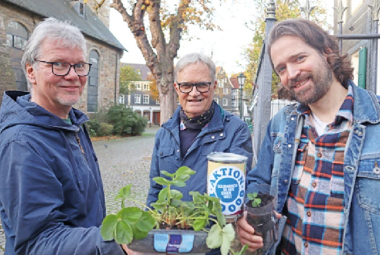 Der evangelische Pfarrer Frank Bottenberg, Thomas Haep und Benedikt Poetsch