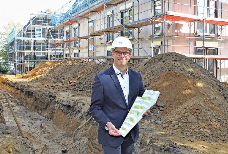 Arnold Klaka in Niederwenigern beim Bauprojekt „Im Eickhoff“.