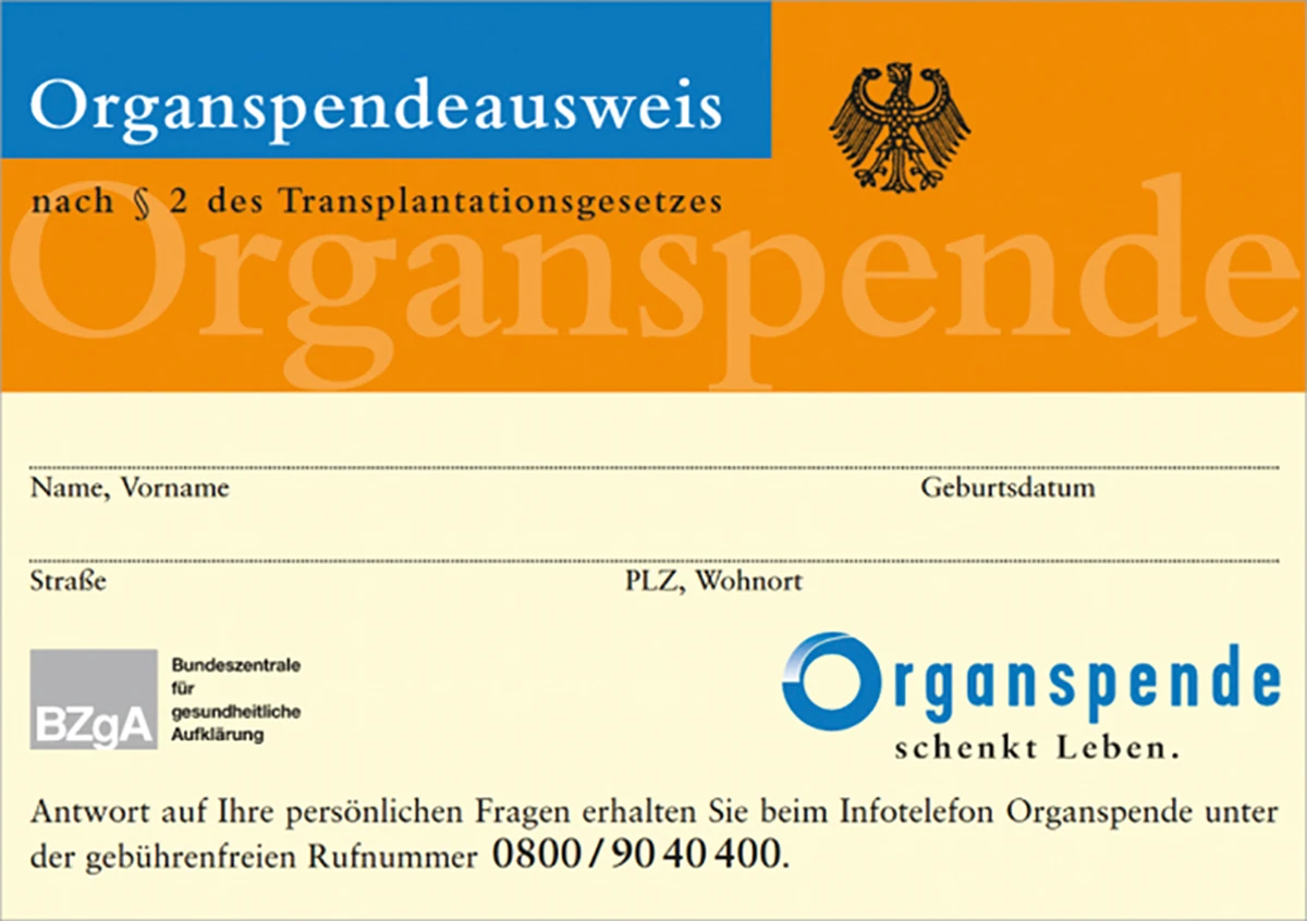 Organspendeausweis