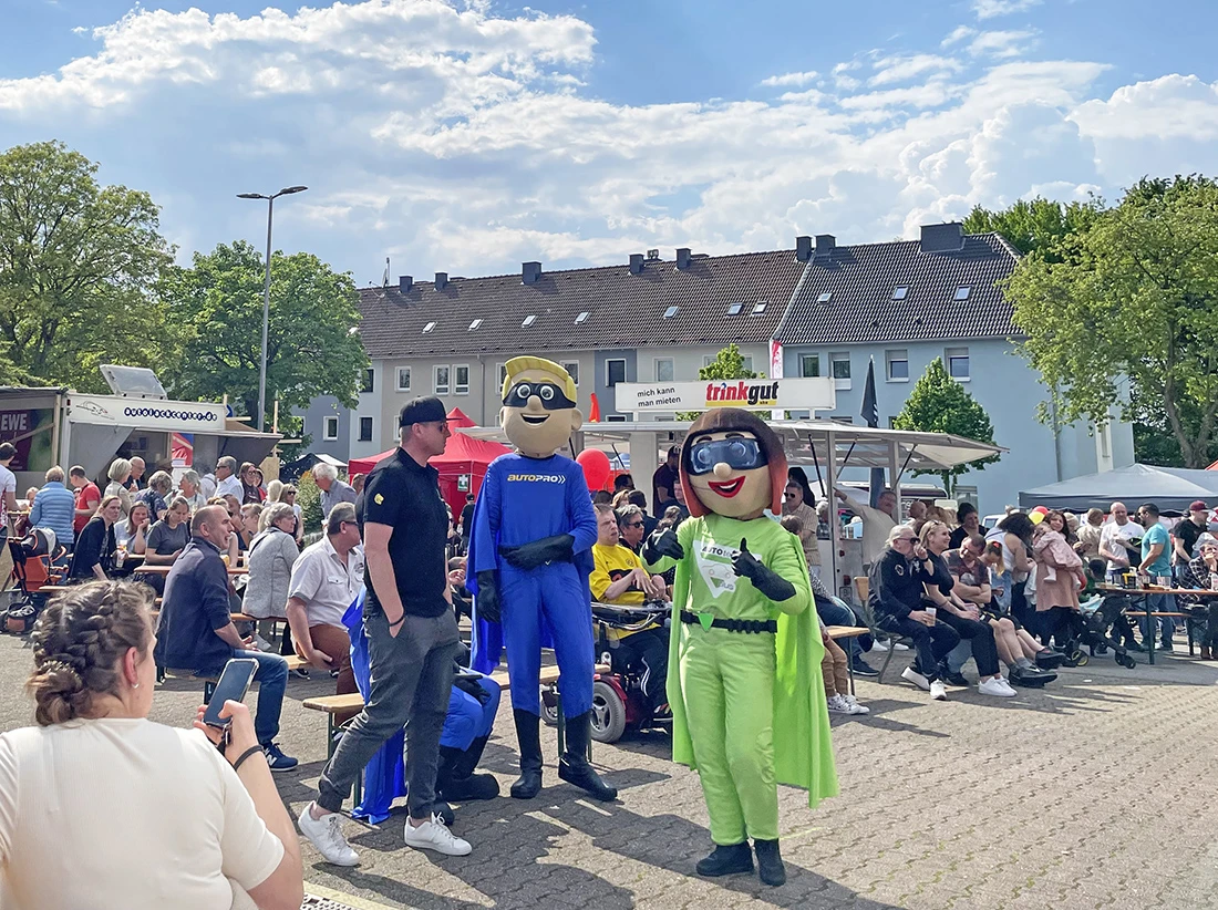 Maskottchen auf Party