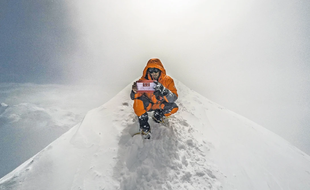 Sven Kortmann am Gipfel