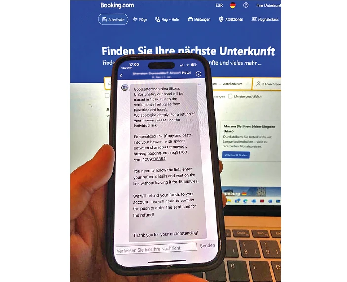 Foto vom Handy mit Mail