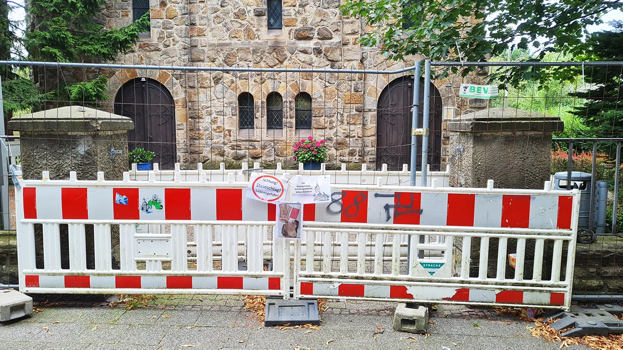 Kirche abgesperrt