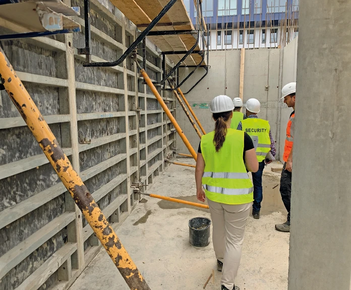 Hier entsteht ein Treppenhaus.