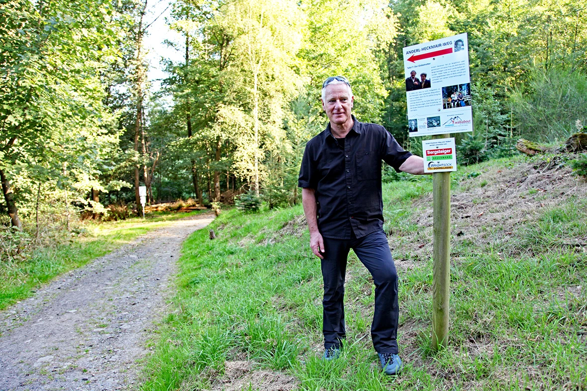 Initiator Uli Auffermann auf dem Anderl-Heckmair-Weg.