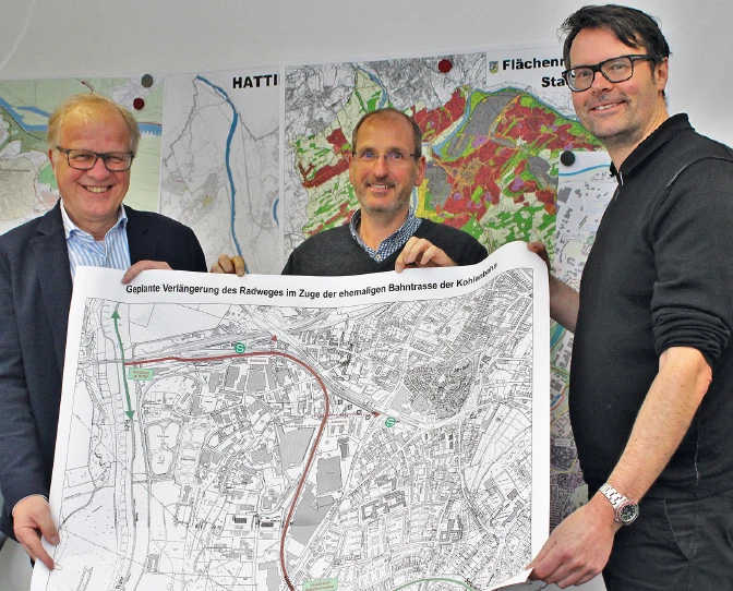 Radtrasse Straßenplan, 2019