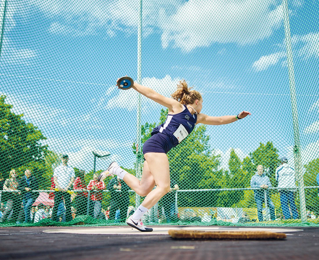 Marie-Sophie Macke beim Werfen. 