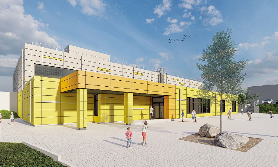 isualisierung des geplanten Neubaus