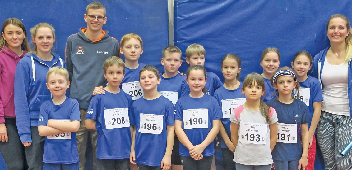 Team für die Hallenmeisterschaften 2019